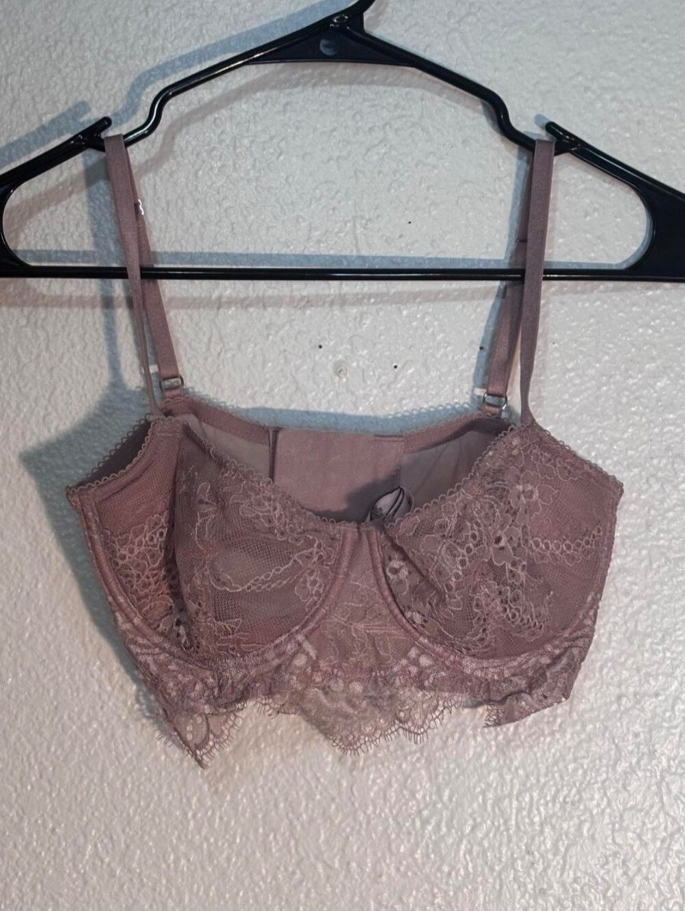 Victoria's Secret Lace Longline Bralette - Mauve Pink